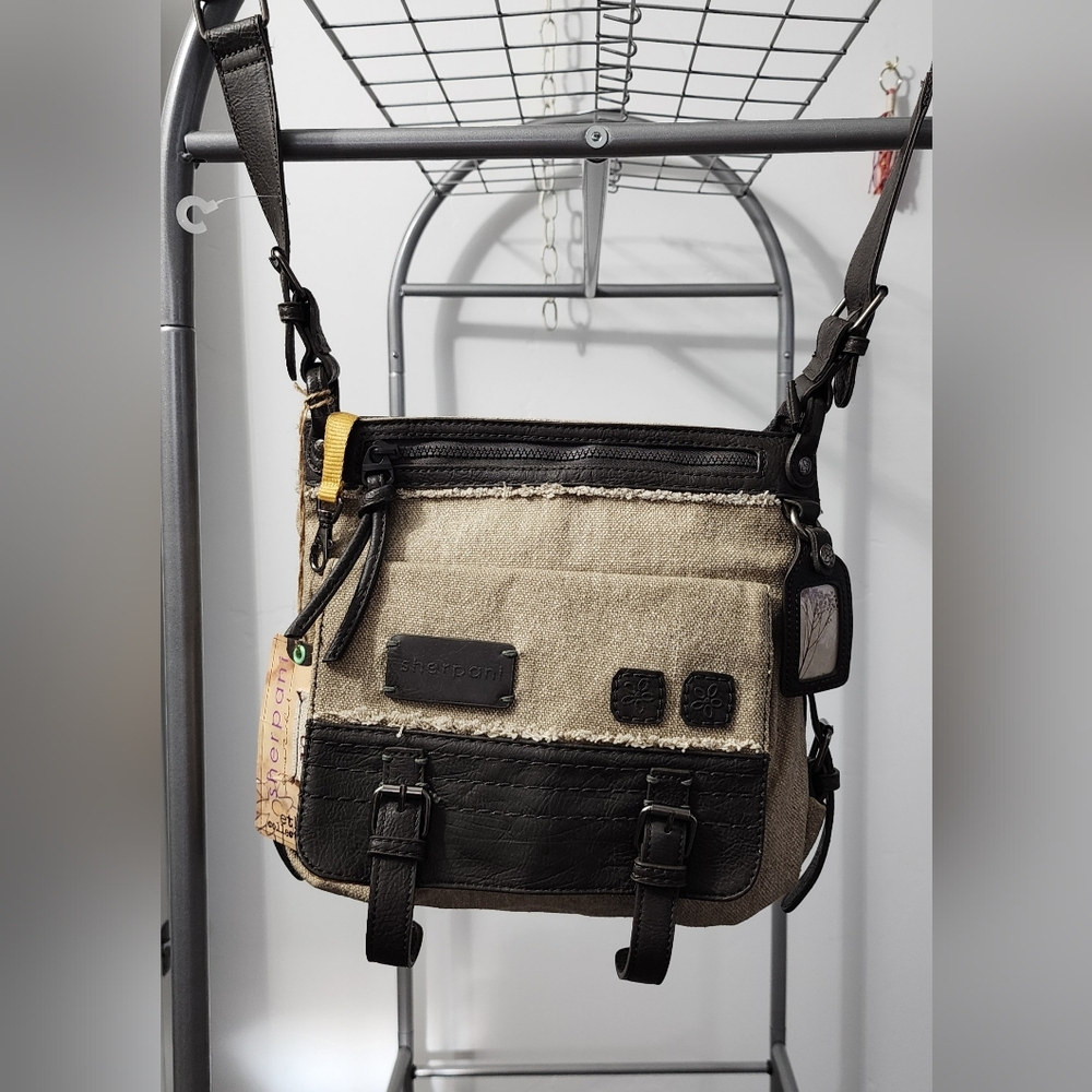 Chic Black and Tan Messenger Bag for Men